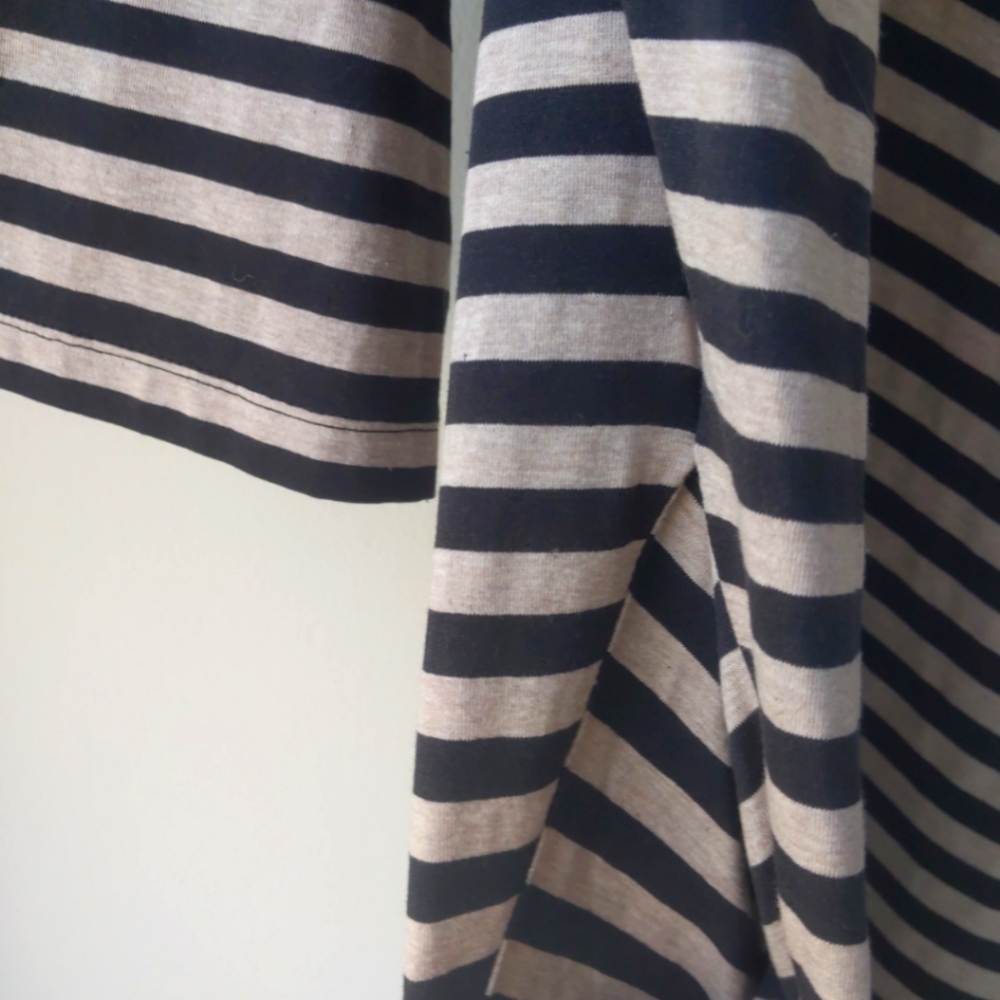 Gudrun Sjoden Black and Cream Striped Midi Dress - Picture 4 of 8